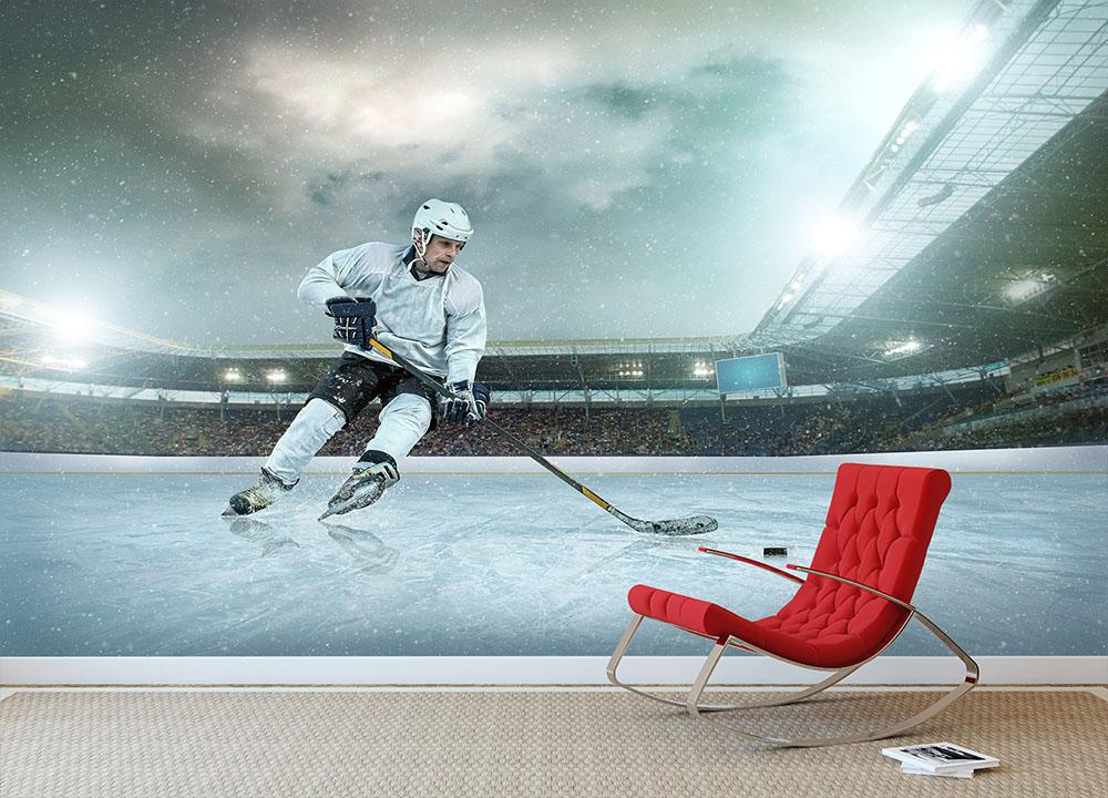 Ice hockey Winter Classic game Wall Mural Wallpaper - Canvas Art Rocks - 2