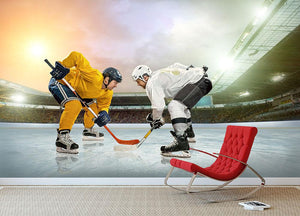 Ice hockey player Classic game Wall Mural Wallpaper - Canvas Art Rocks - 2