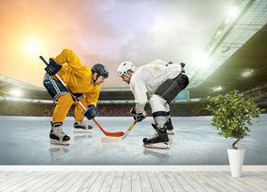 Ice hockey player Classic game Wall Mural Wallpaper - Canvas Art Rocks - 4
