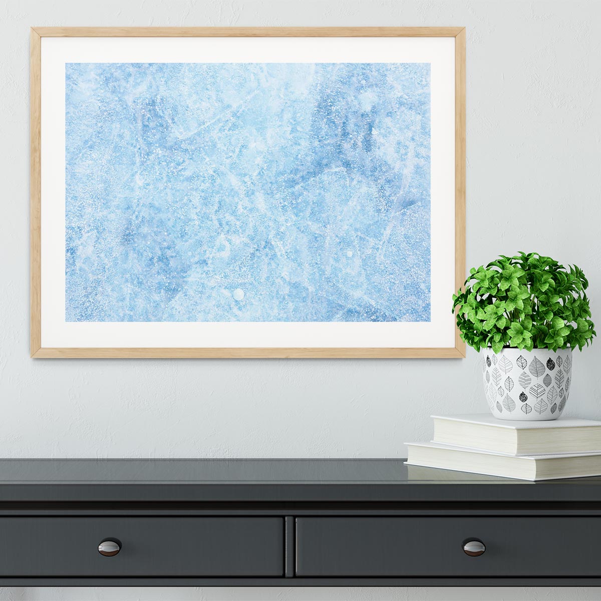 Ice of Baikal lake Framed Print - Canvas Art Rocks - 3