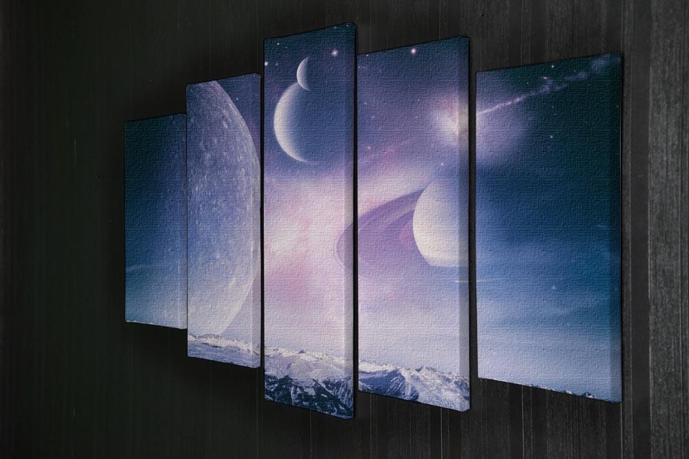 Ice world and planets 5 Split Panel Canvas - Canvas Art Rocks - 2