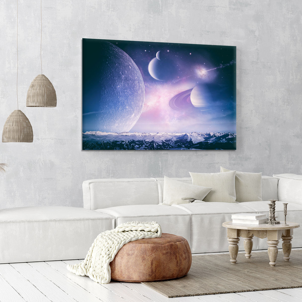 Ice world and planets Canvas Print or Poster - Canvas Art Rocks - 6