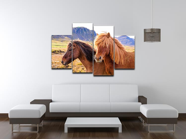 Icelandic horses 4 Split Panel Canvas - Canvas Art Rocks - 3