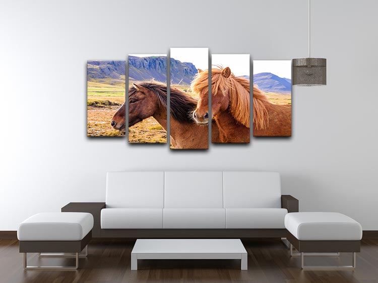 Icelandic horses 5 Split Panel Canvas - Canvas Art Rocks - 3