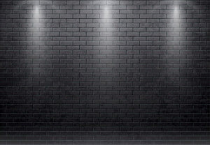 Illustartion of brick wall black Wall Mural Wallpaper - Canvas Art Rocks - 1