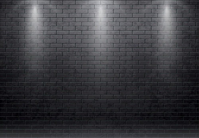 Illustartion of brick wall black Wall Mural Wallpaper