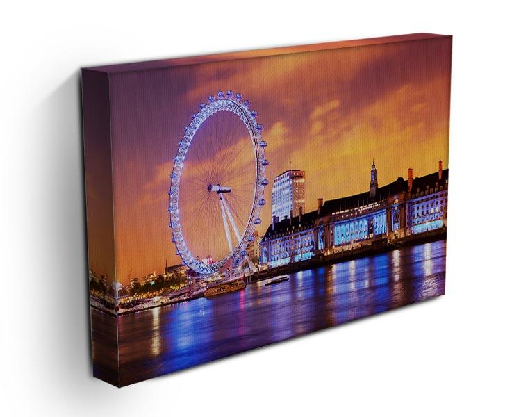 Ilumination of the London Eye Canvas Print or Poster - Canvas Art Rocks - 3