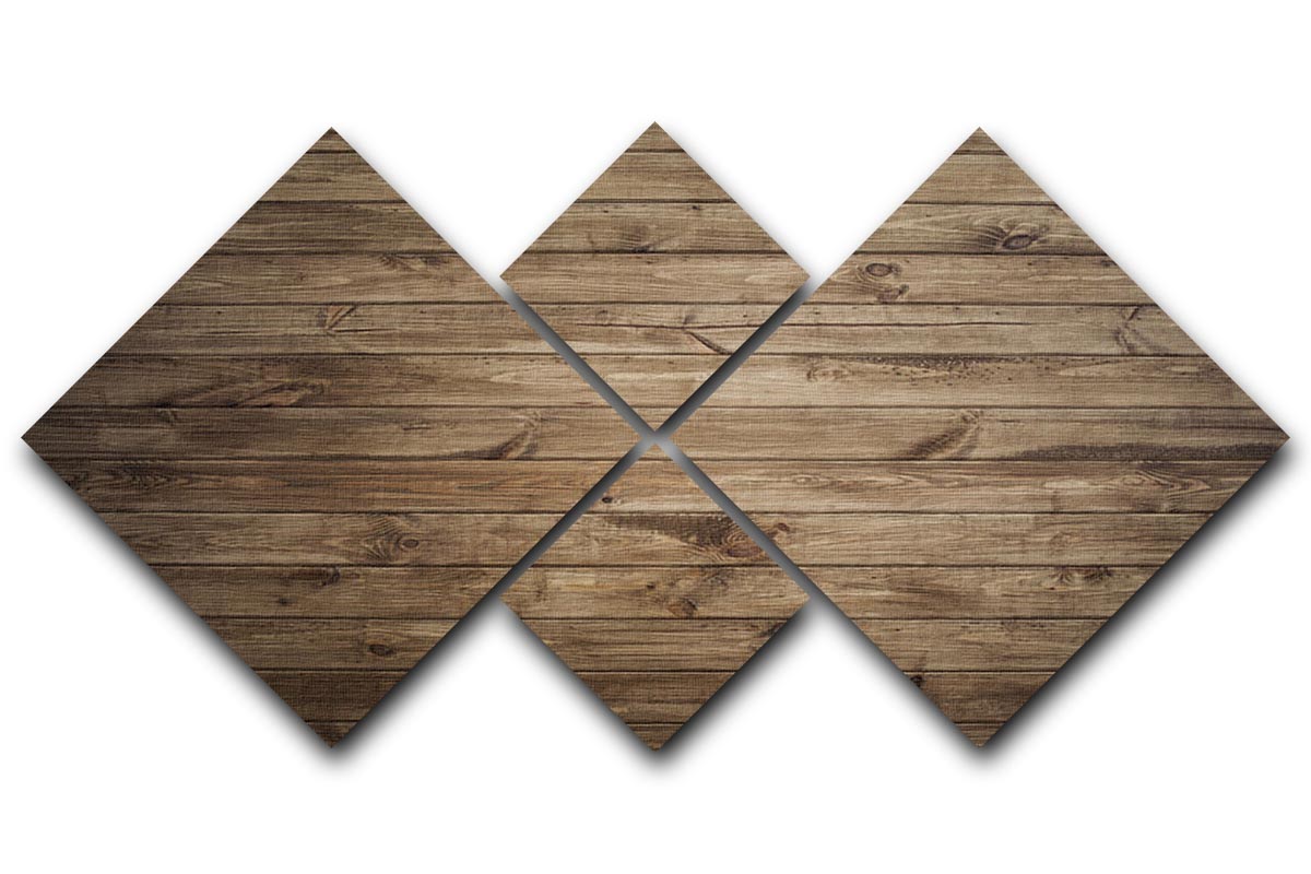 Image of wood texture 4 Square Multi Panel Canvas - Canvas Art Rocks - 1
