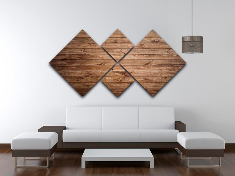 Image of wood texture 4 Square Multi Panel Canvas - Canvas Art Rocks - 3