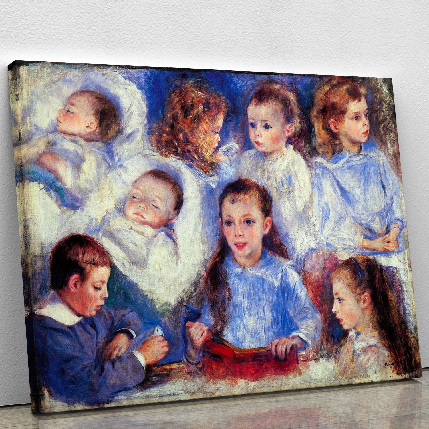 Images of childrens character heads by Renoir Canvas Print or Poster - Canvas Art Rocks - 1