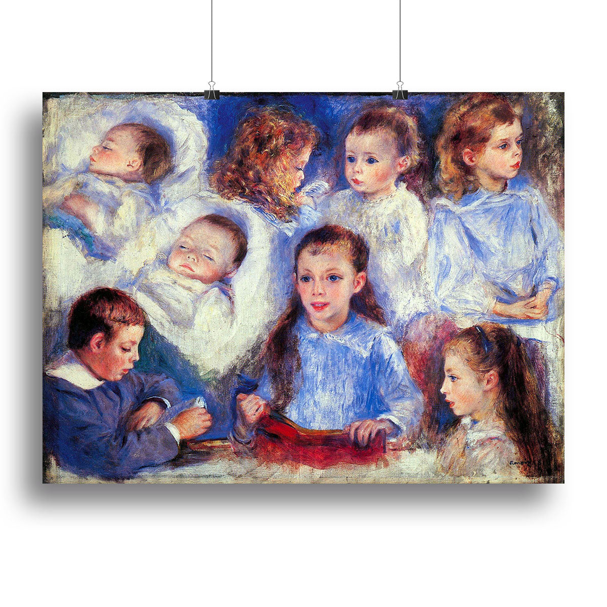 Images of childrens character heads by Renoir Canvas Print or Poster - Canvas Art Rocks - 2
