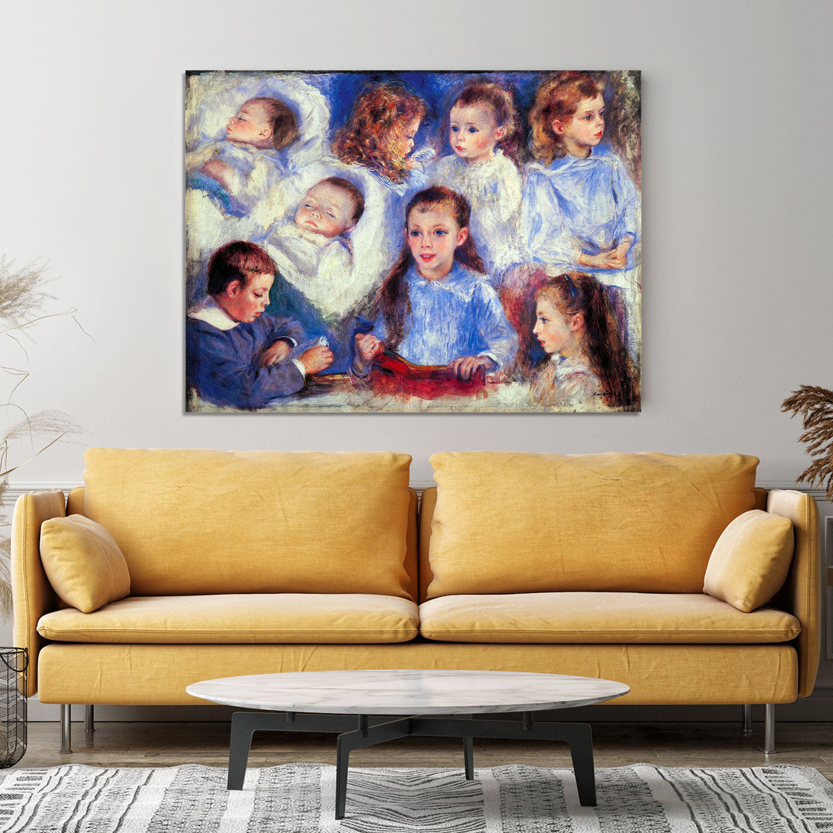 Images of childrens character heads by Renoir Canvas Print or Poster - Canvas Art Rocks - 4