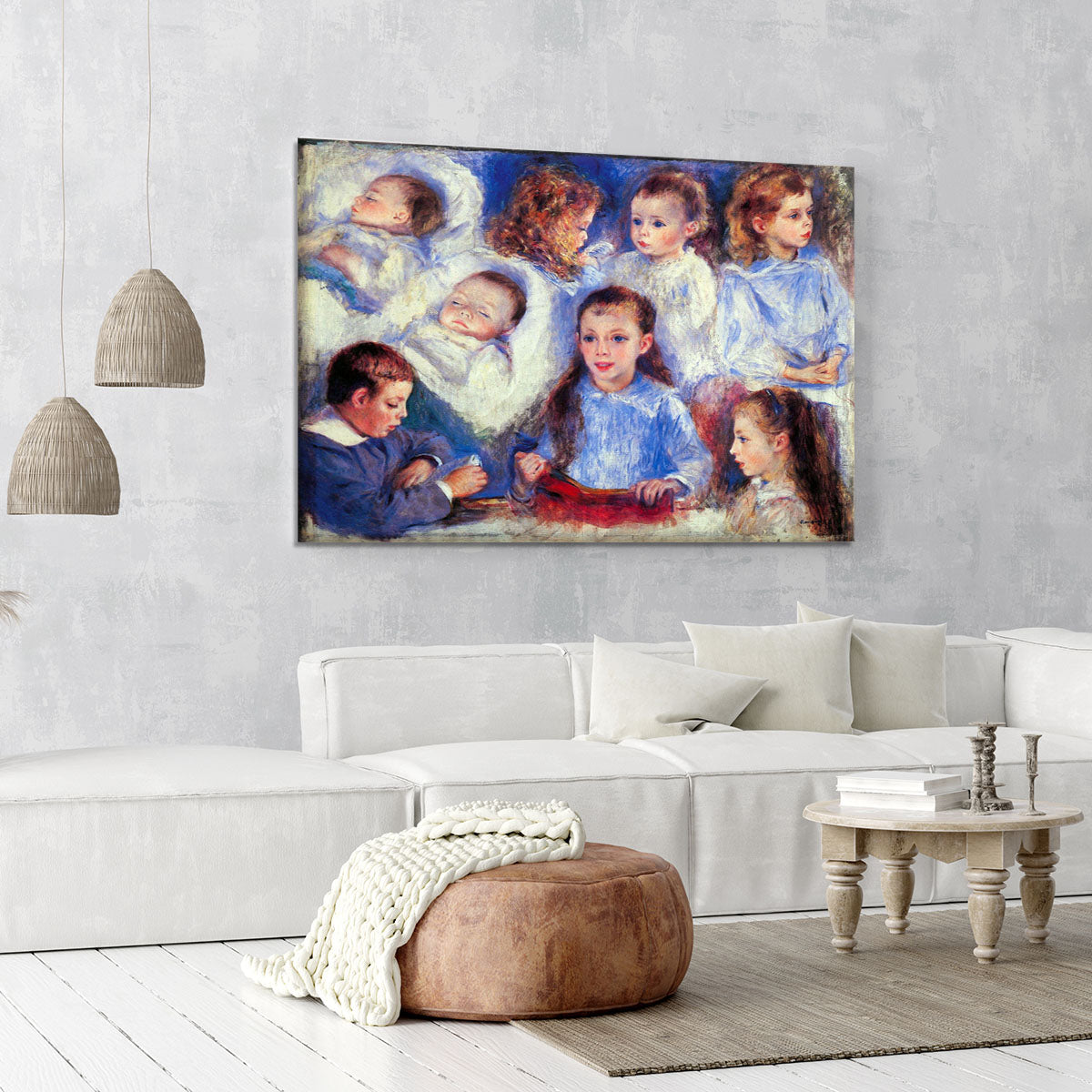 Images of childrens character heads by Renoir Canvas Print or Poster - Canvas Art Rocks - 6