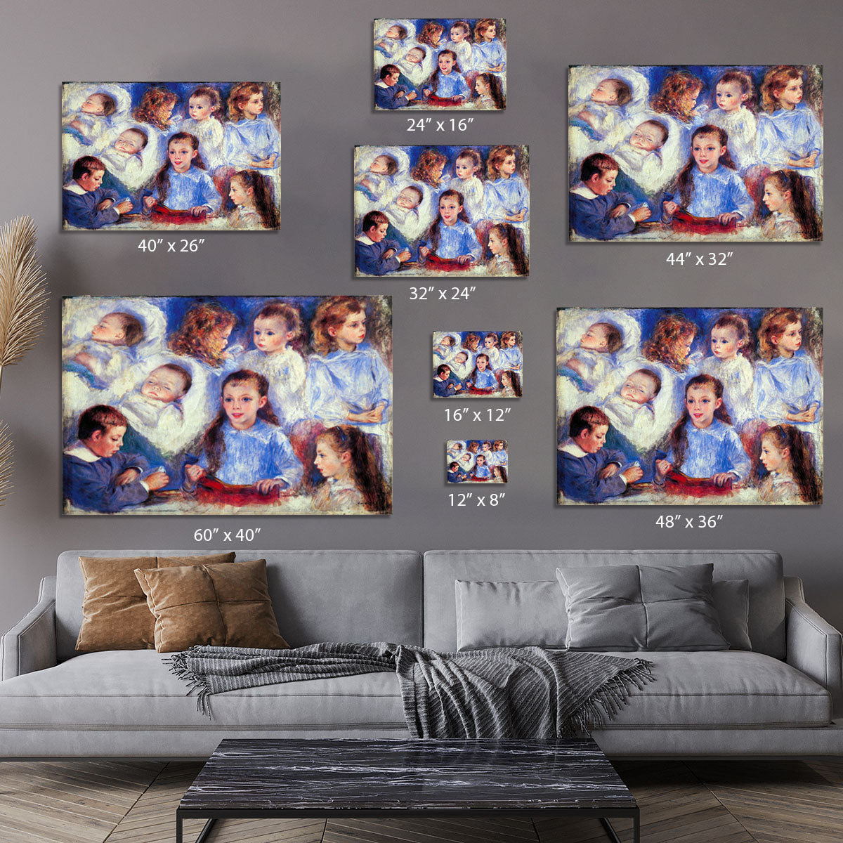 Images of childrens character heads by Renoir Canvas Print or Poster - Canvas Art Rocks - 7