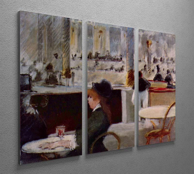 In Cafe 1 by Manet 3 Split Panel Canvas Print - Canvas Art Rocks - 2