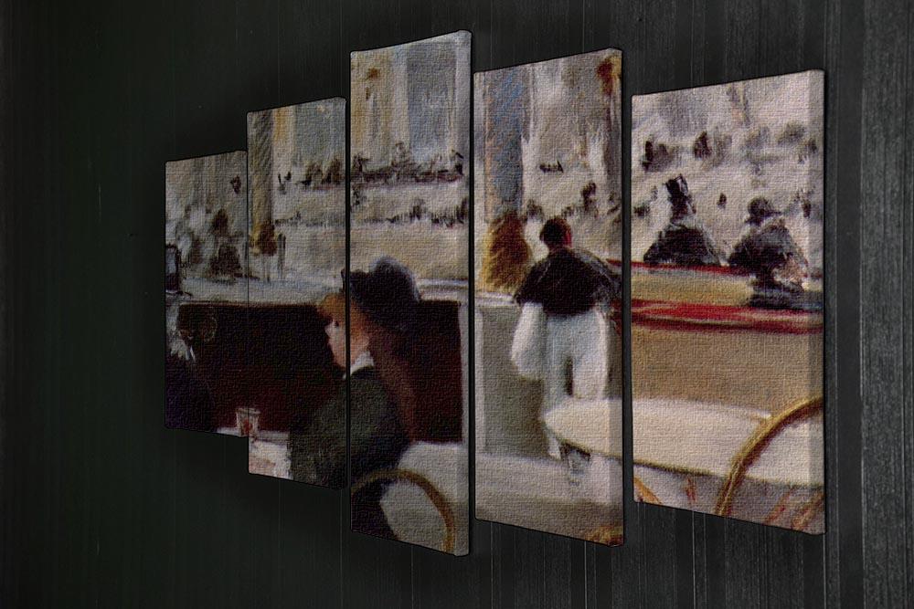 In Cafe 1 by Manet 5 Split Panel Canvas - Canvas Art Rocks - 2