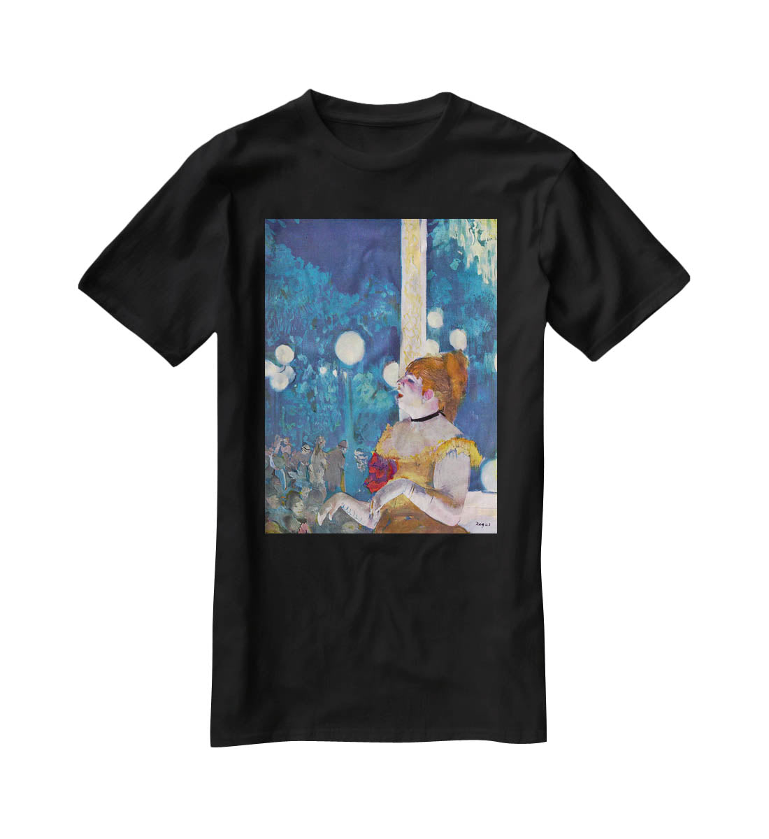 In concert Cafe The Songs of the dog by Degas T-Shirt - Canvas Art Rocks - 1