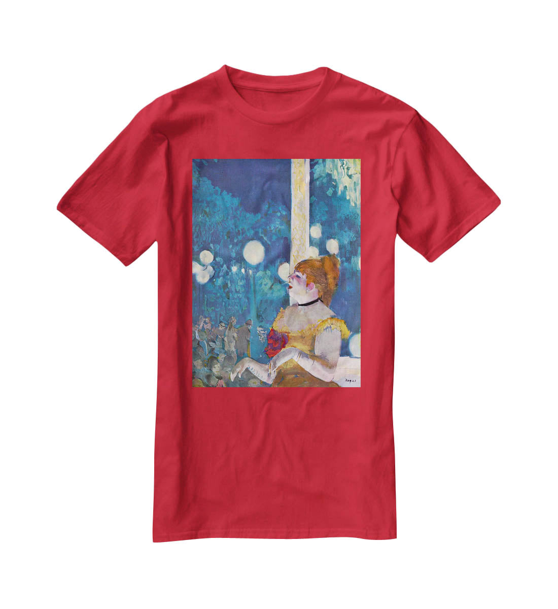 In concert Cafe The Songs of the dog by Degas T-Shirt - Canvas Art Rocks - 4