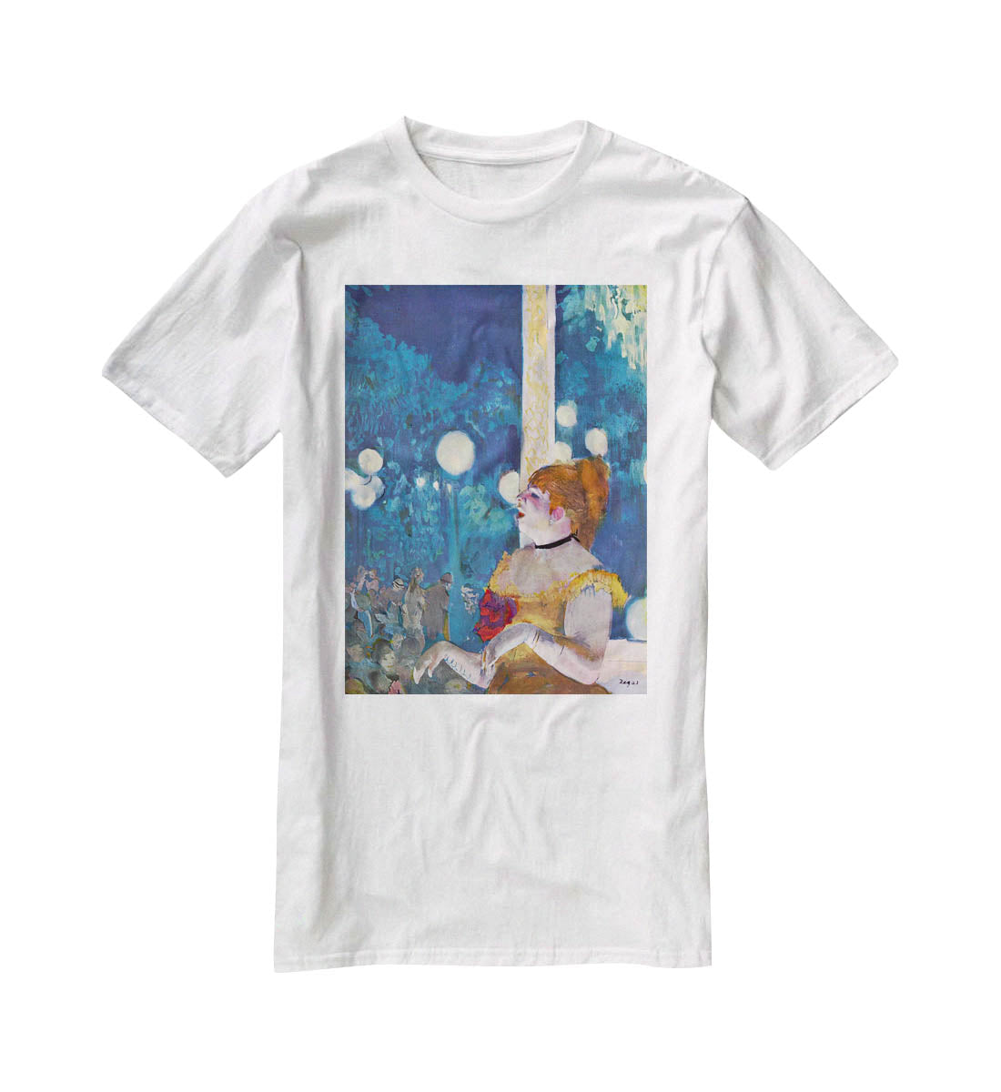 In concert Cafe The Songs of the dog by Degas T-Shirt - Canvas Art Rocks - 5