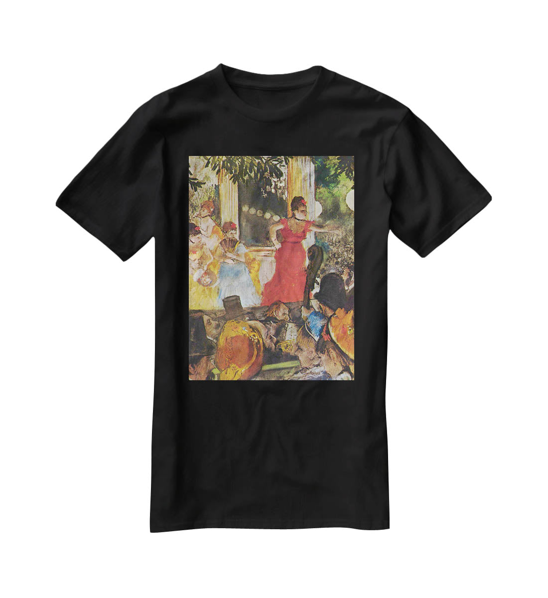 In concert cafe Les Ambassadeurs by Degas T-Shirt - Canvas Art Rocks - 1