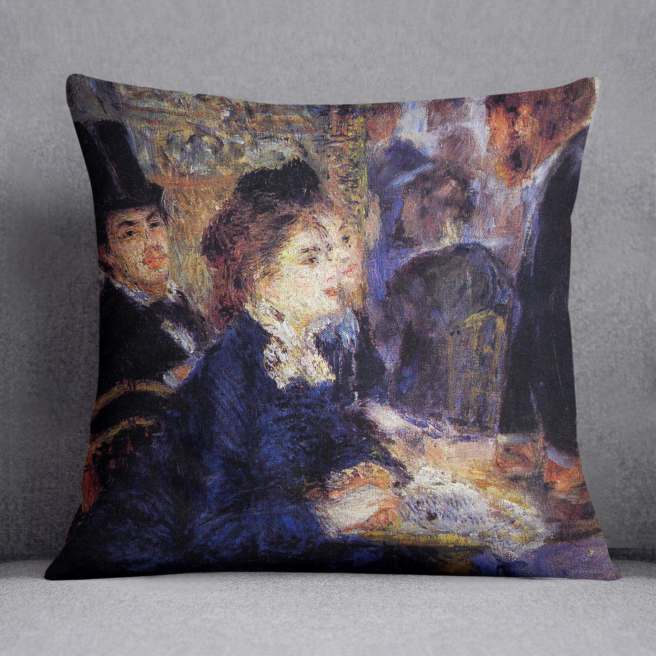 In the Cafe by Renoir Cushion