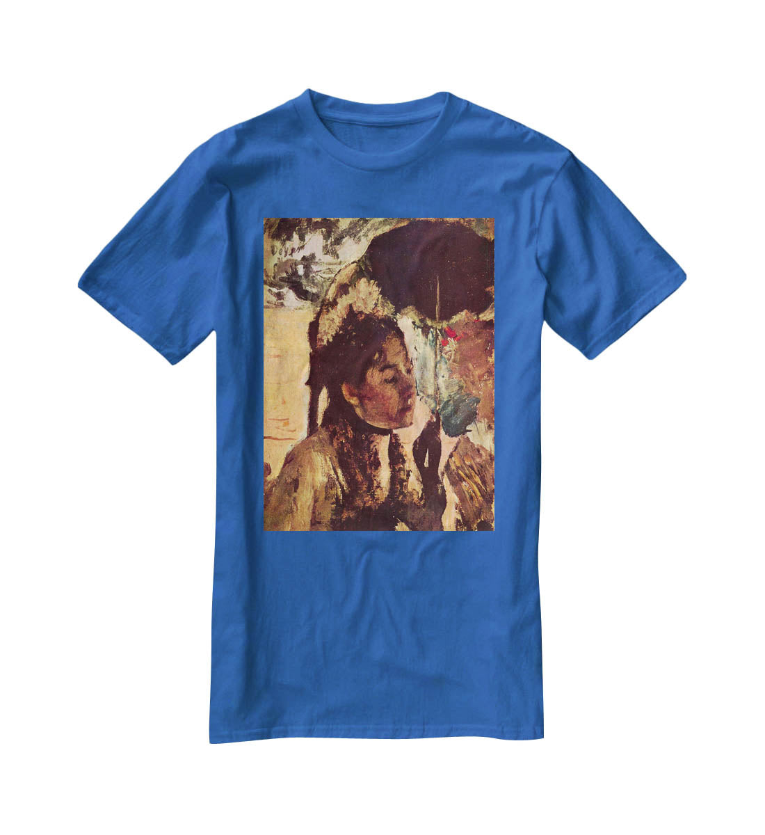 In the Tuileries Woman with Parasol by Degas T-Shirt - Canvas Art Rocks - 2