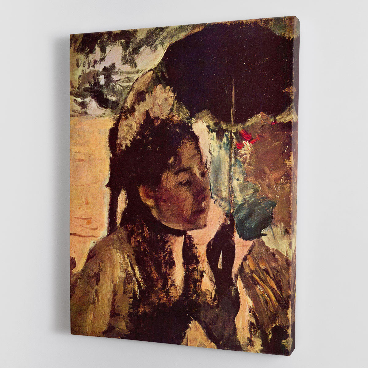 In the Tuileries Woman with Parasol by Degas Canvas Print or Poster - Canvas Art Rocks - 1