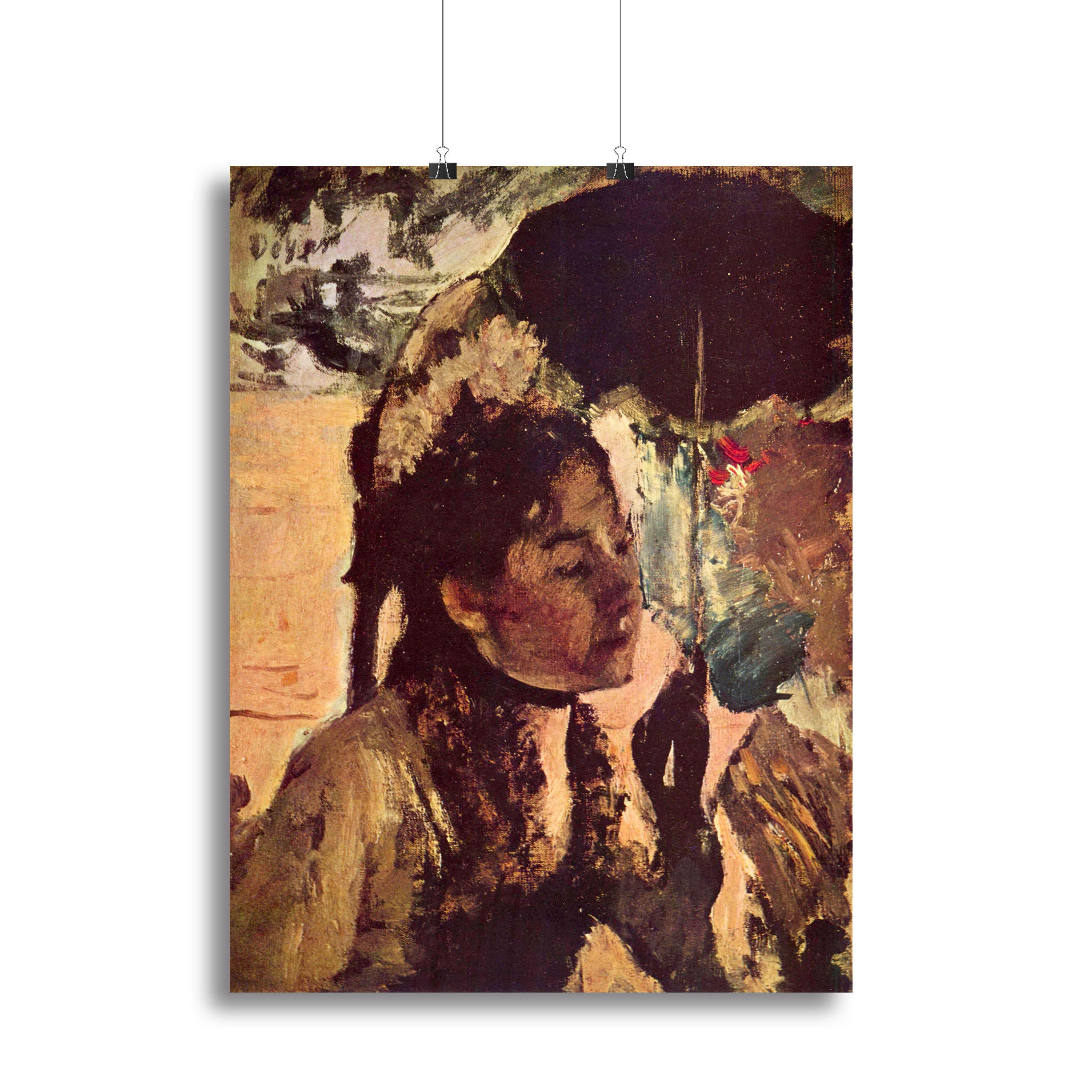 In the Tuileries Woman with Parasol by Degas Canvas Print or Poster - Canvas Art Rocks - 2