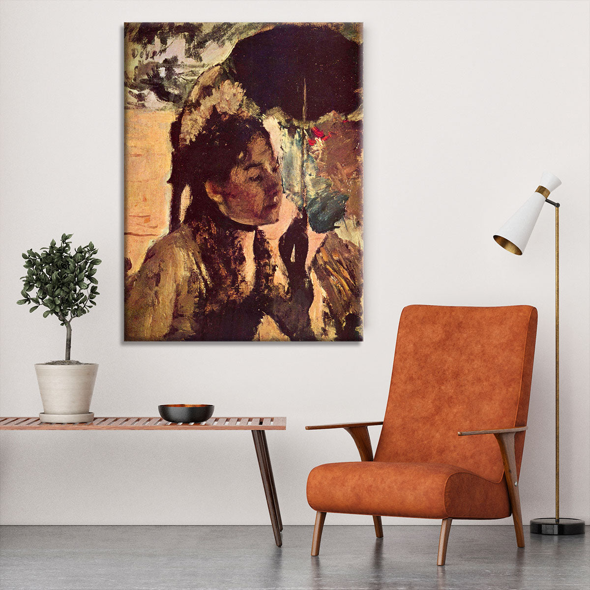 In the Tuileries Woman with Parasol by Degas Canvas Print or Poster - Canvas Art Rocks - 6