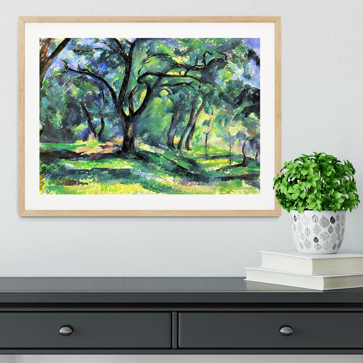 In the Woods by Cezanne Framed Print - Canvas Art Rocks - 3