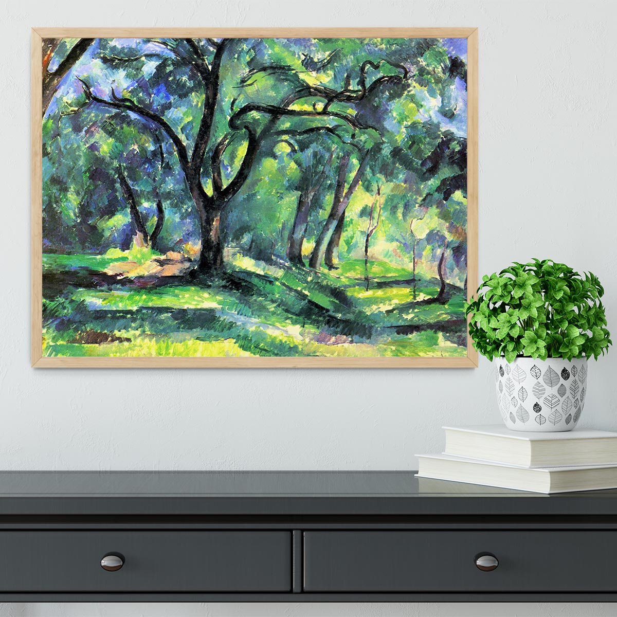 In the Woods by Cezanne Framed Print - Canvas Art Rocks - 4
