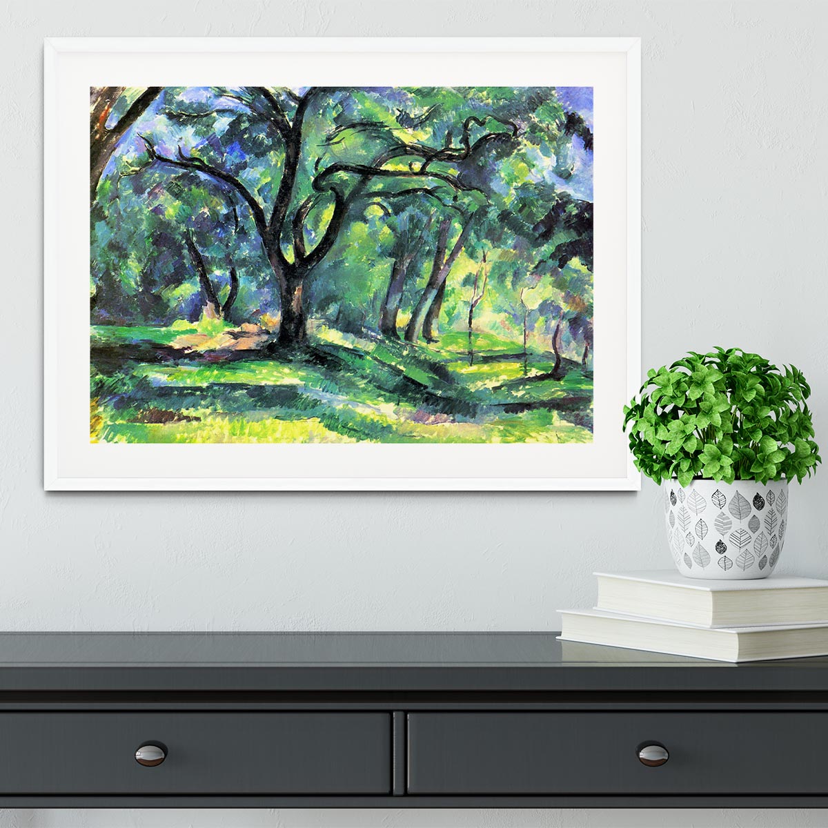 In the Woods by Cezanne Framed Print - Canvas Art Rocks - 5