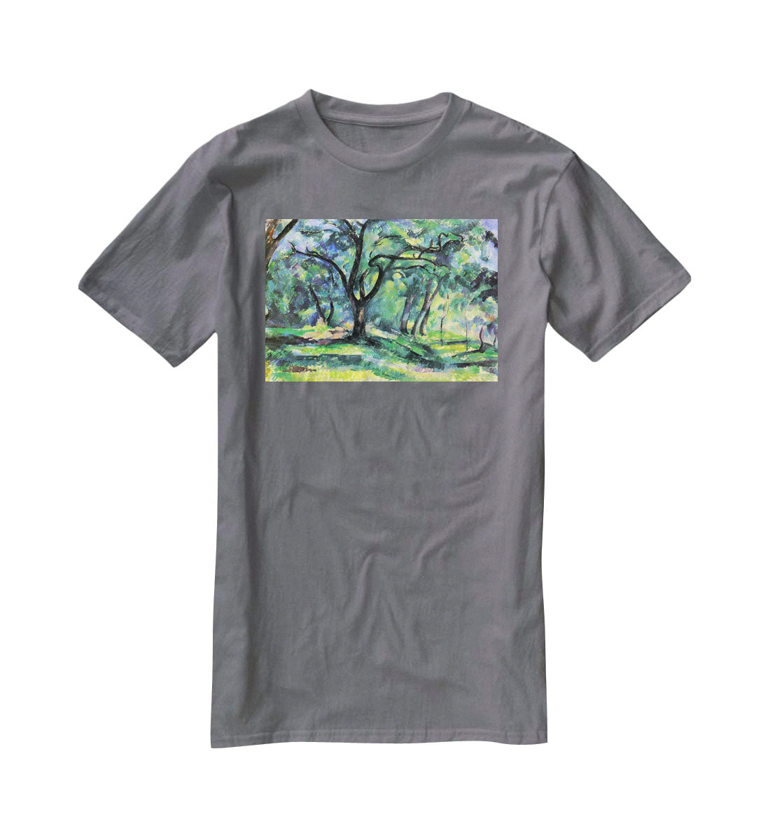 In the Woods by Cezanne T-Shirt - Canvas Art Rocks - 3
