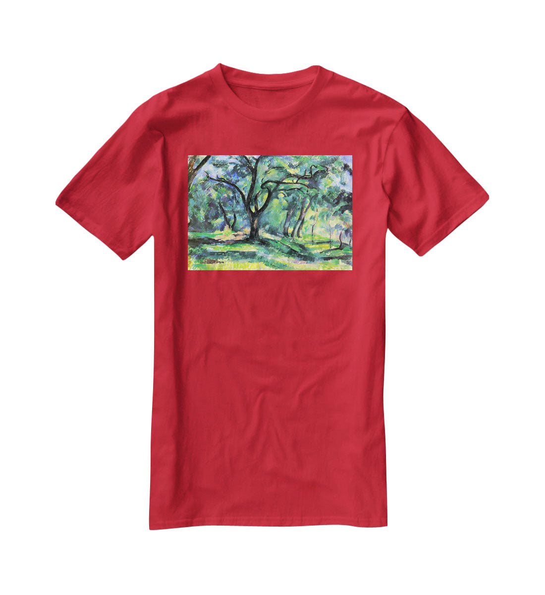 In the Woods by Cezanne T-Shirt - Canvas Art Rocks - 4