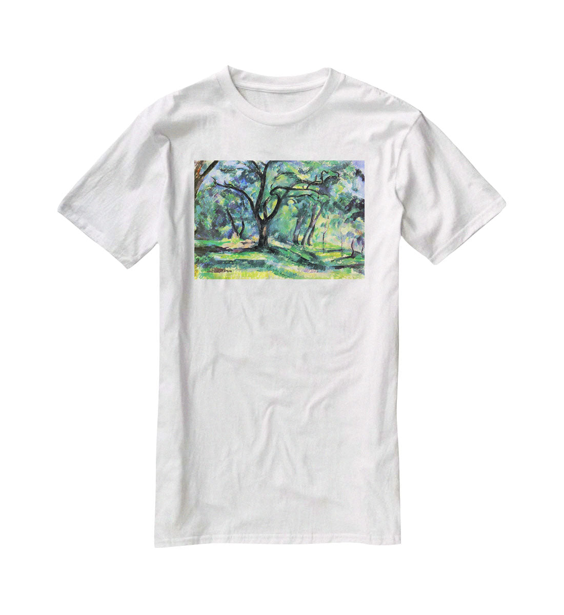 In the Woods by Cezanne T-Shirt - Canvas Art Rocks - 5