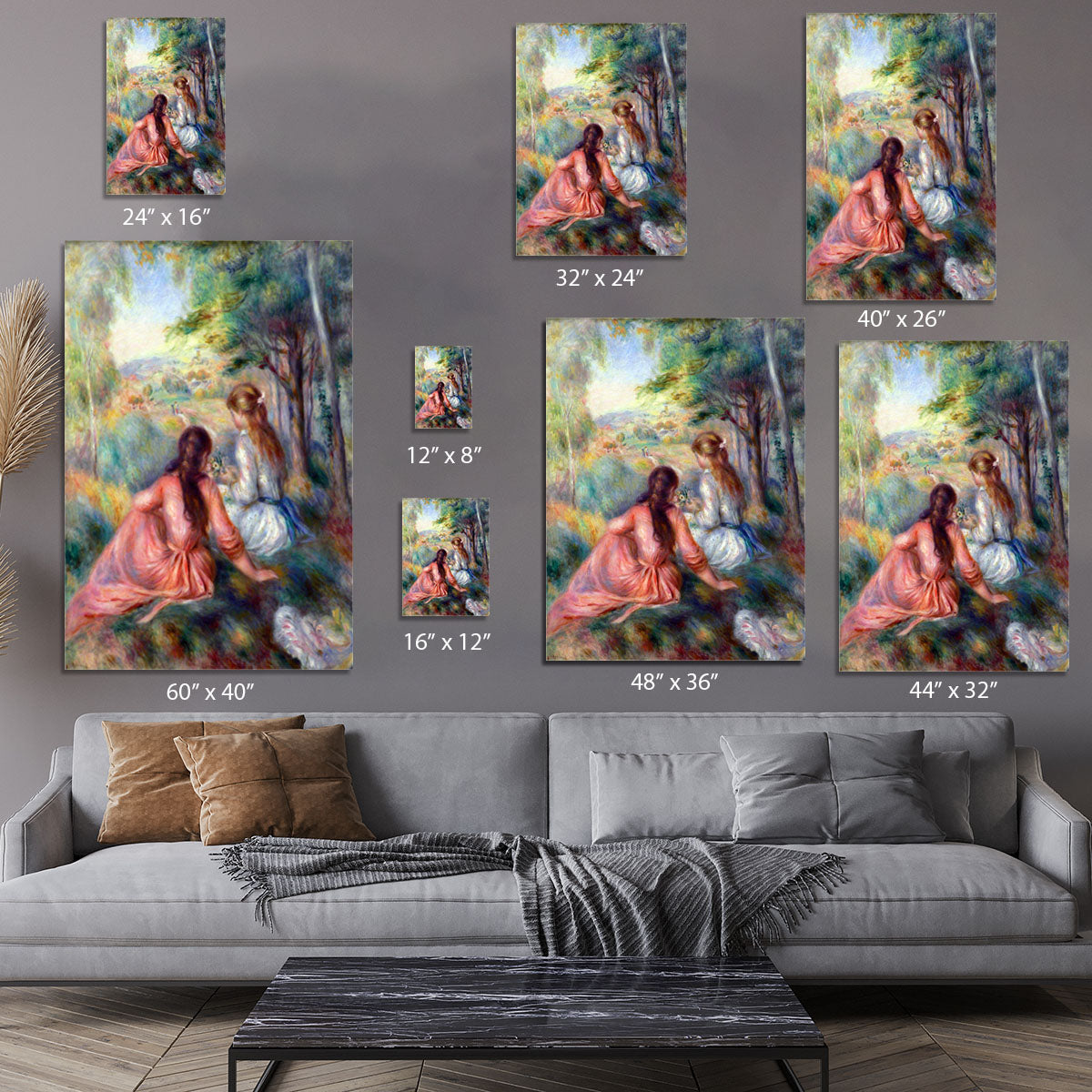In the meadow by Renoir Canvas Print or Poster - Canvas Art Rocks - 7