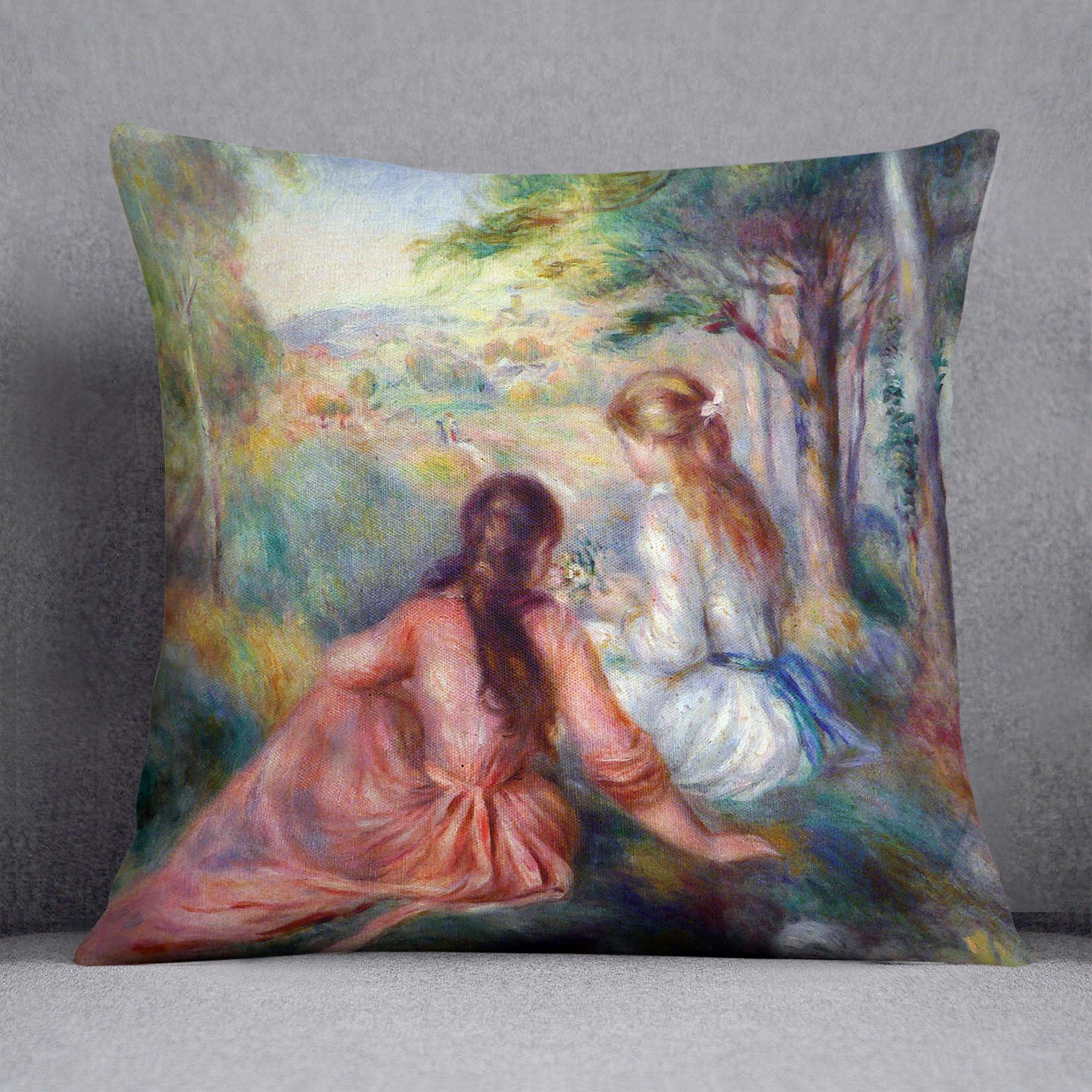 In the meadow by Renoir Cushion