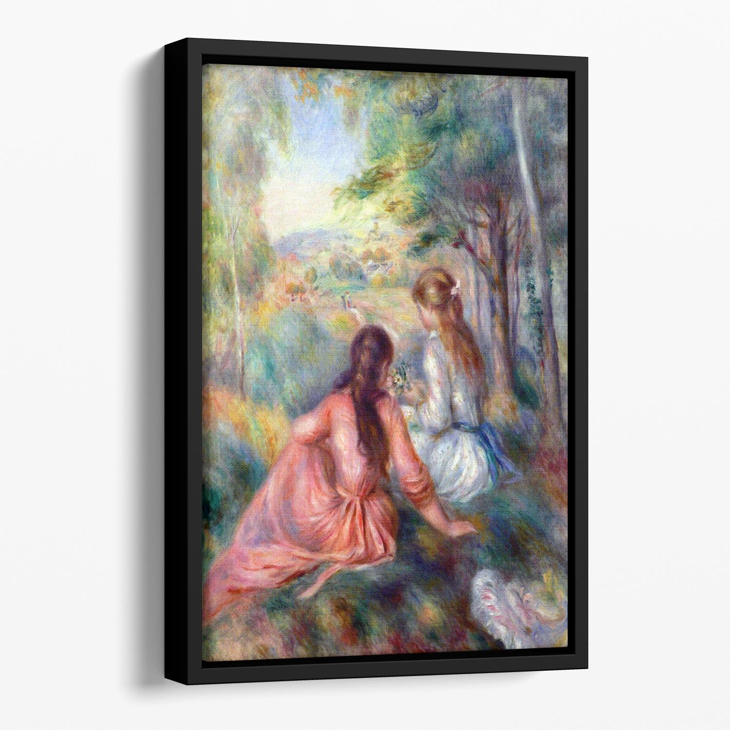 In the meadow by Renoir Floating Framed Canvas
