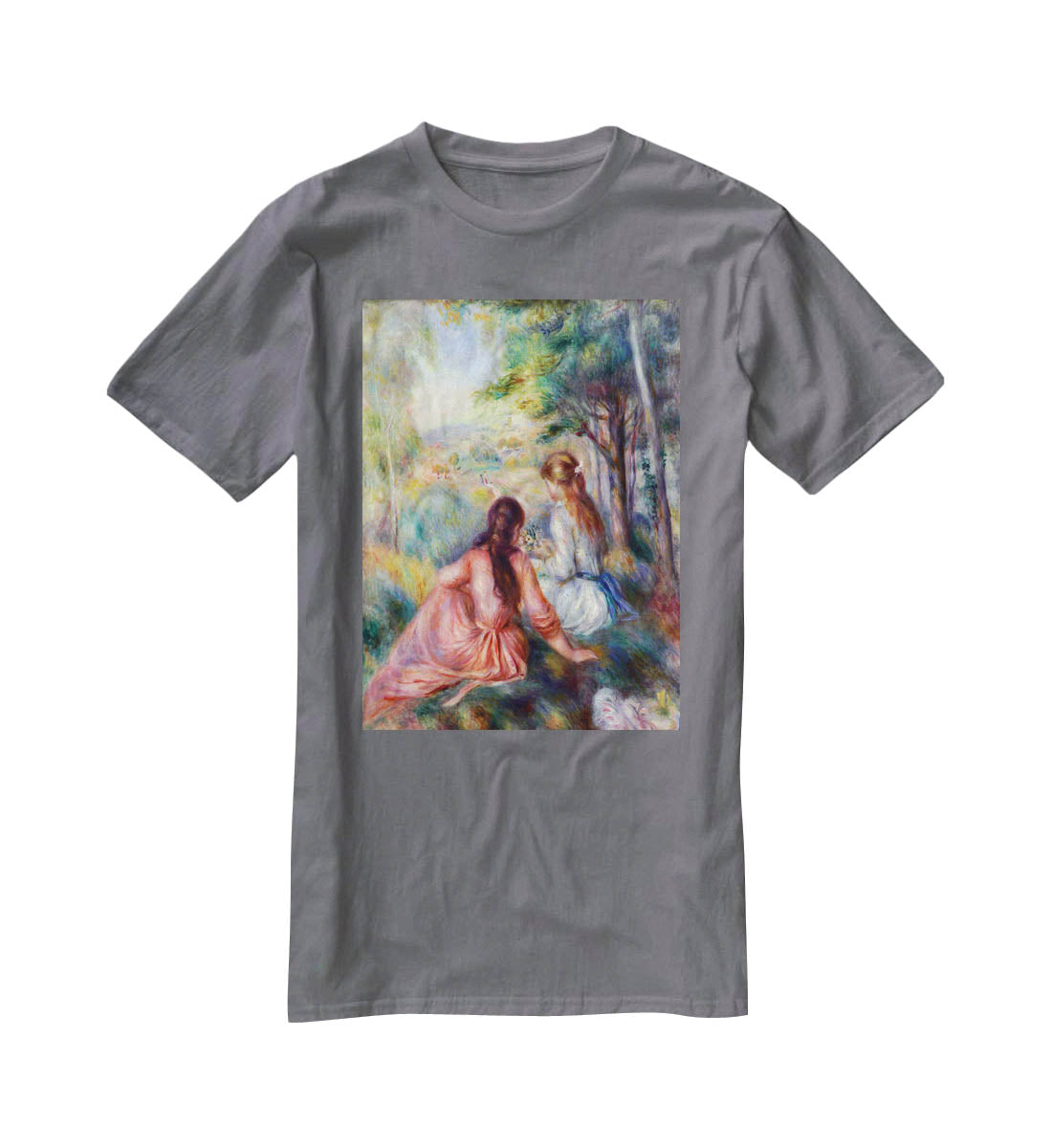 In the meadow by Renoir T-Shirt - Canvas Art Rocks - 3