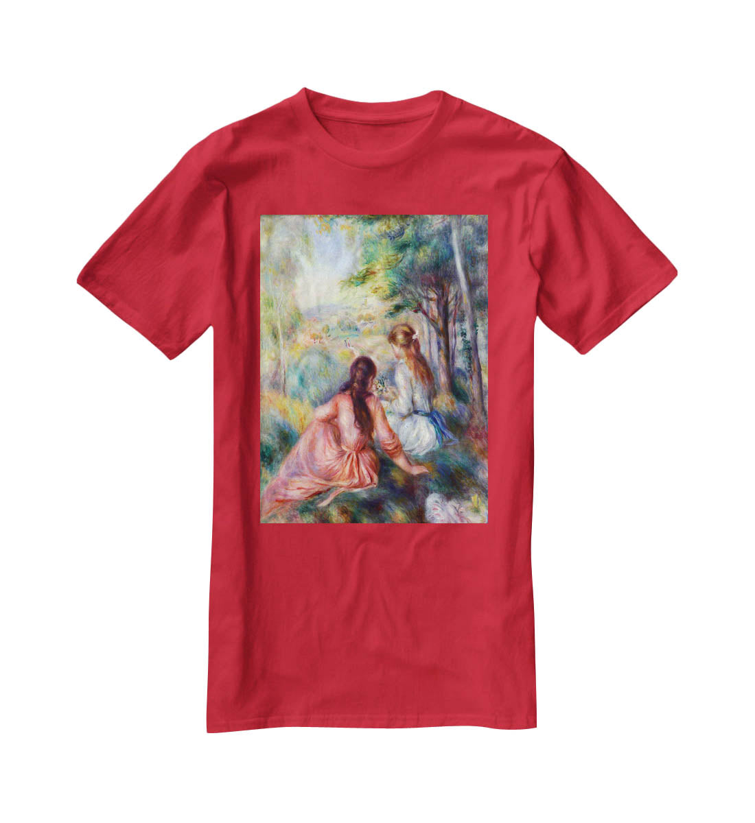 In the meadow by Renoir T-Shirt - Canvas Art Rocks - 4