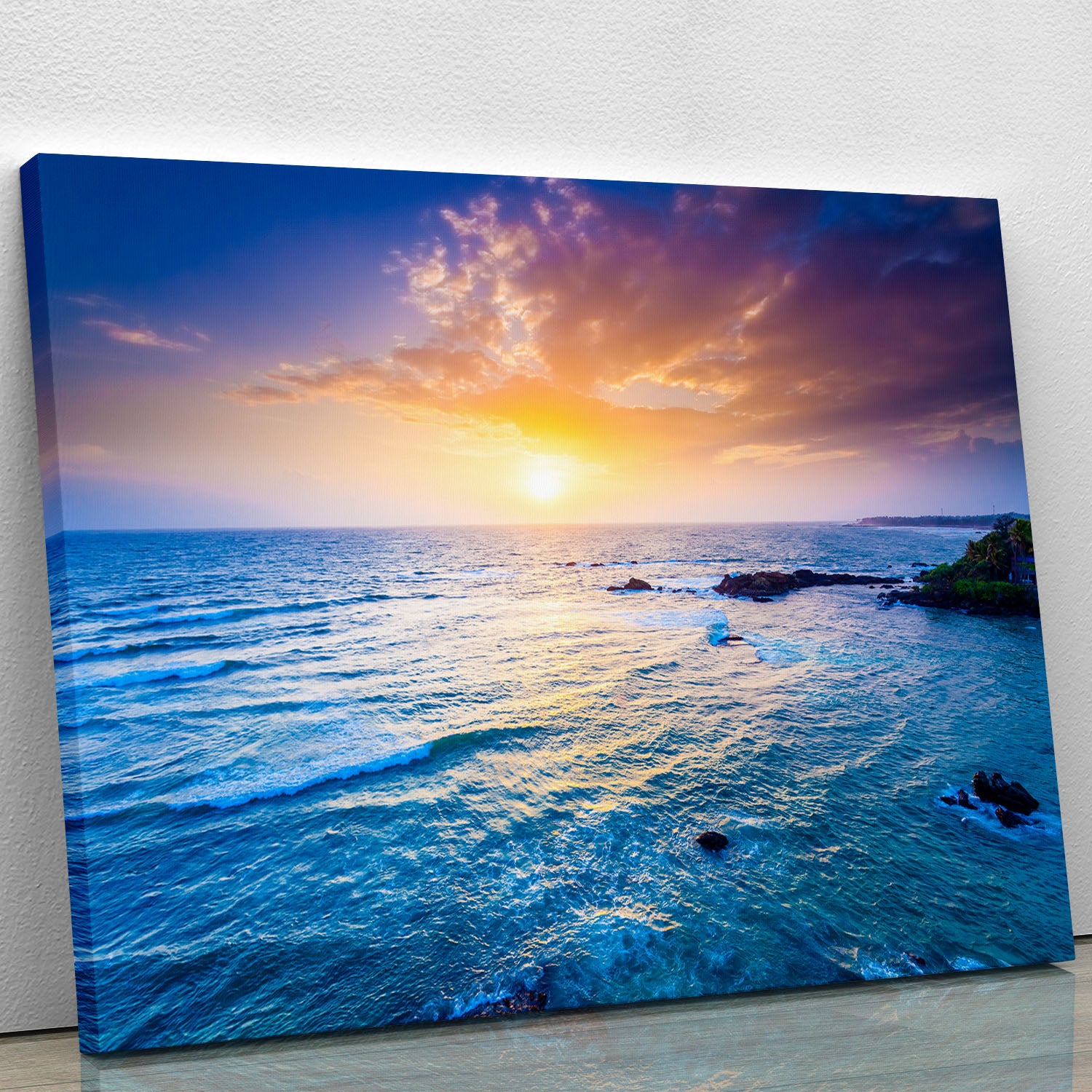 Indian ocean on sunset Canvas Print or Poster - Canvas Art Rocks - 1