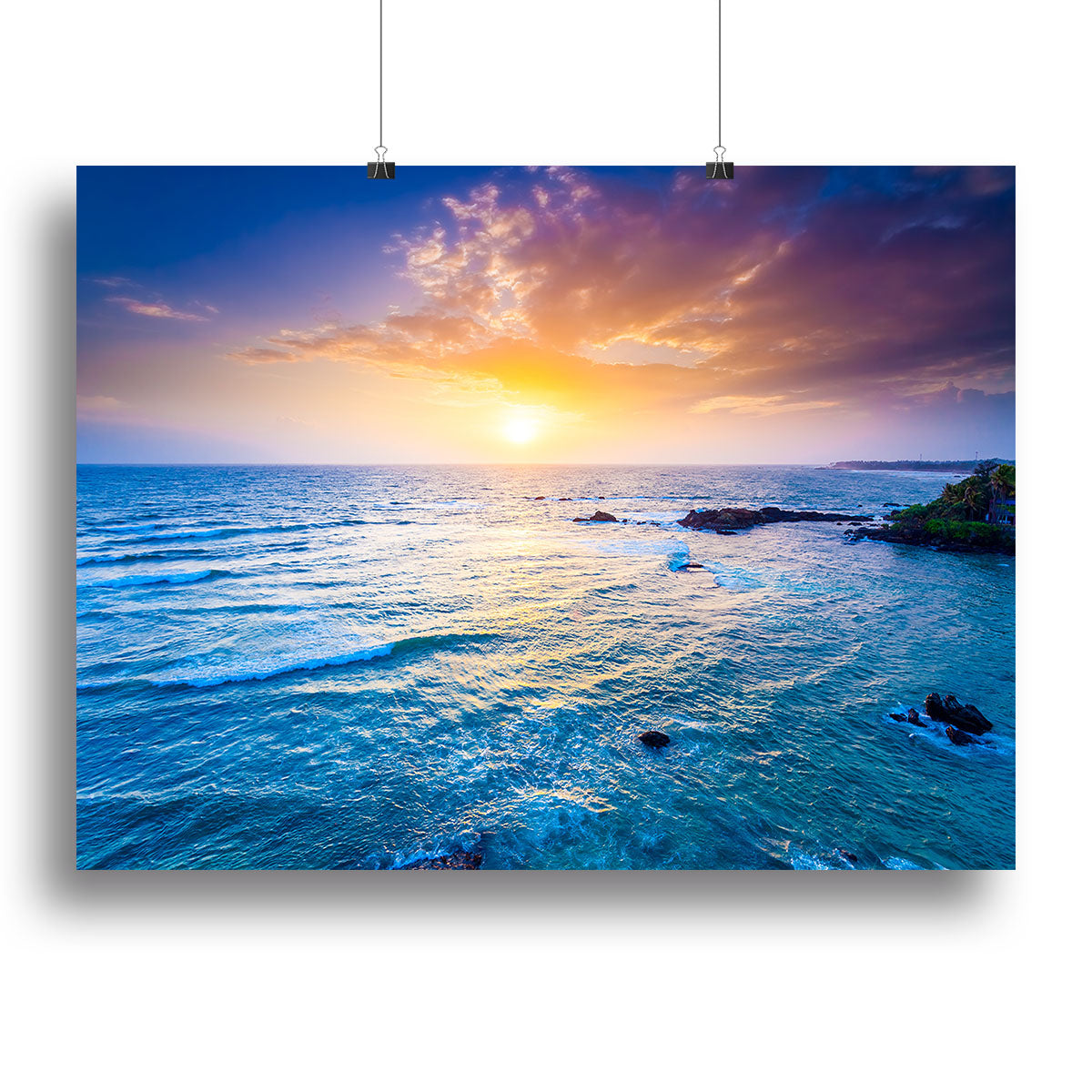 Indian ocean on sunset Canvas Print or Poster - Canvas Art Rocks - 2