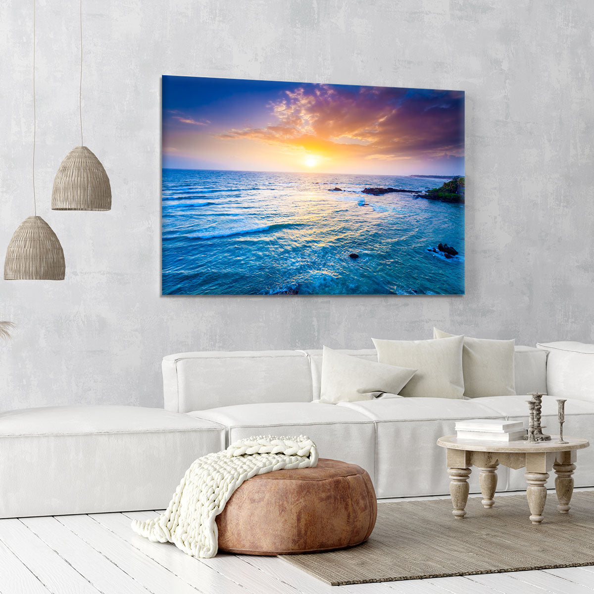 Indian ocean on sunset Canvas Print or Poster - Canvas Art Rocks - 6