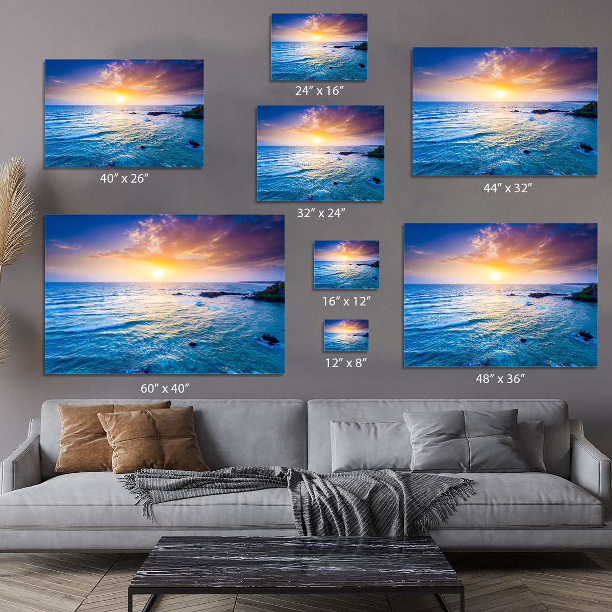 Indian ocean on sunset Canvas Print or Poster - Canvas Art Rocks - 7