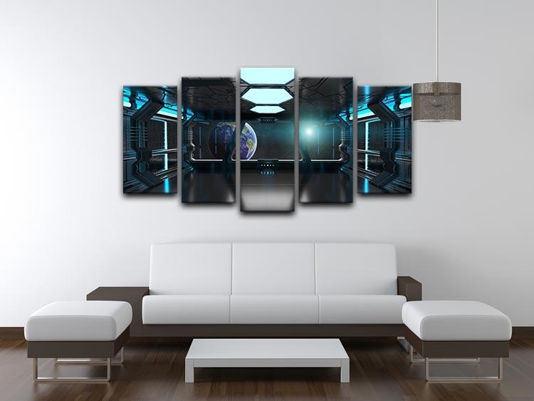 Inside a Spaceship 5 Split Panel Canvas - Canvas Art Rocks - 3