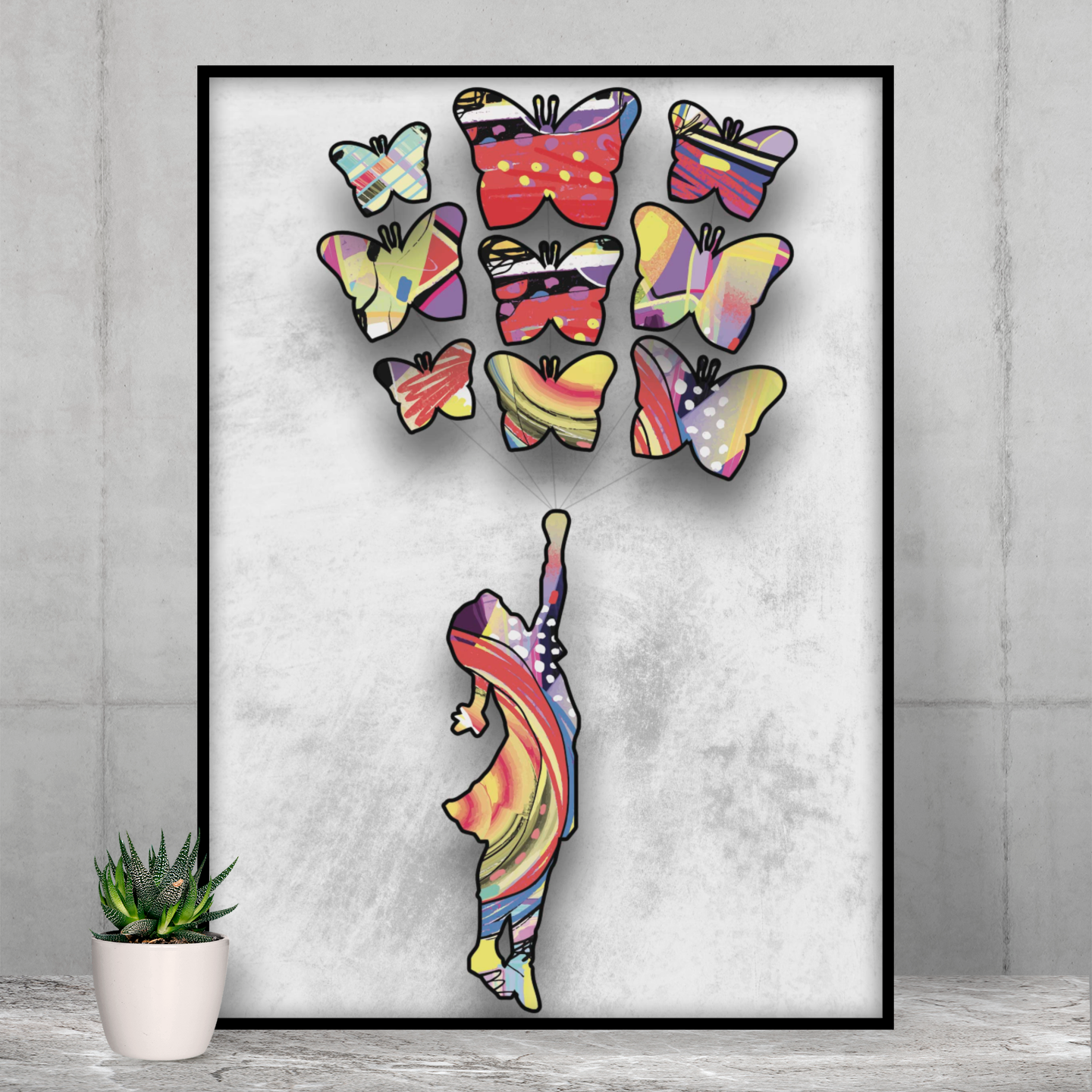 Inspired By Flying Butterflies Framed Print