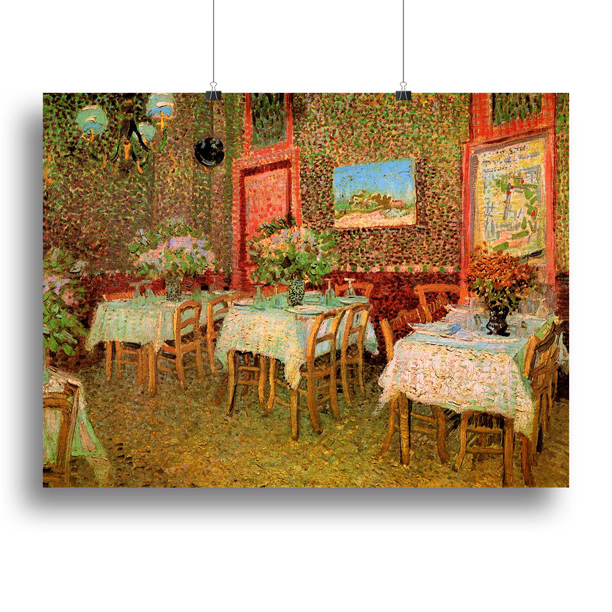 Interior of a restaurant by Van Gogh Canvas Print or Poster - Canvas Art Rocks - 2