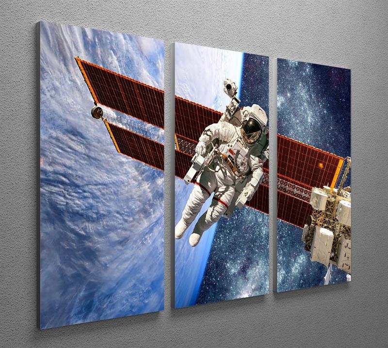 International Space Station and astronaut 3 Split Panel Canvas Print - Canvas Art Rocks - 2
