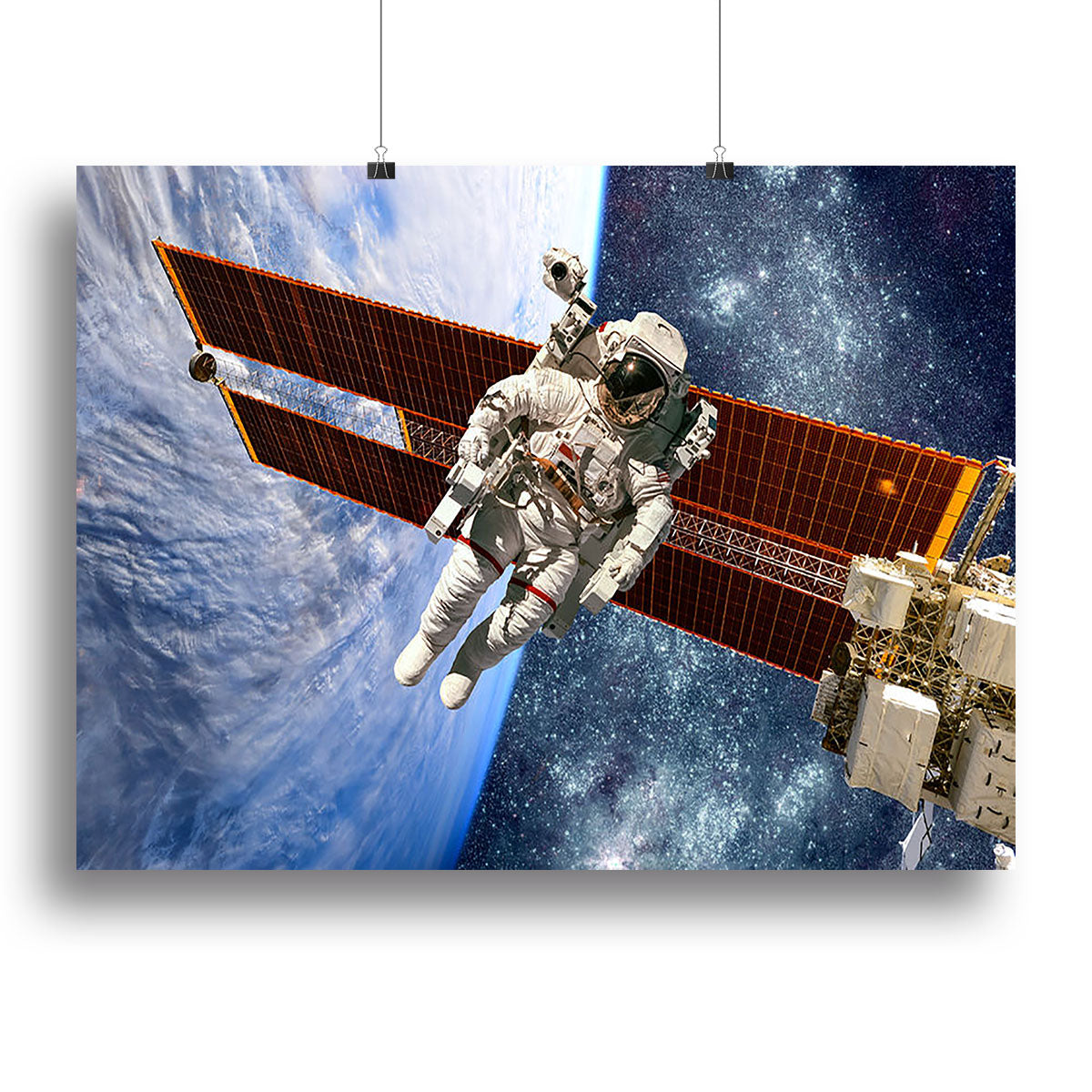 International Space Station and astronaut Canvas Print or Poster - Canvas Art Rocks - 2