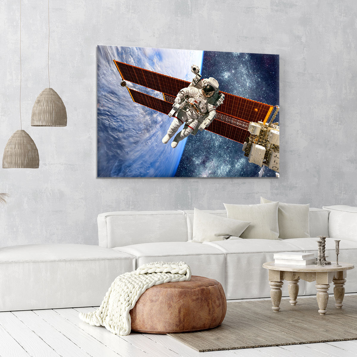 International Space Station and astronaut Canvas Print or Poster - Canvas Art Rocks - 6